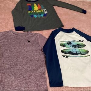 Abercrombie Kids Multicolor Graphic Long Sleeve Tees